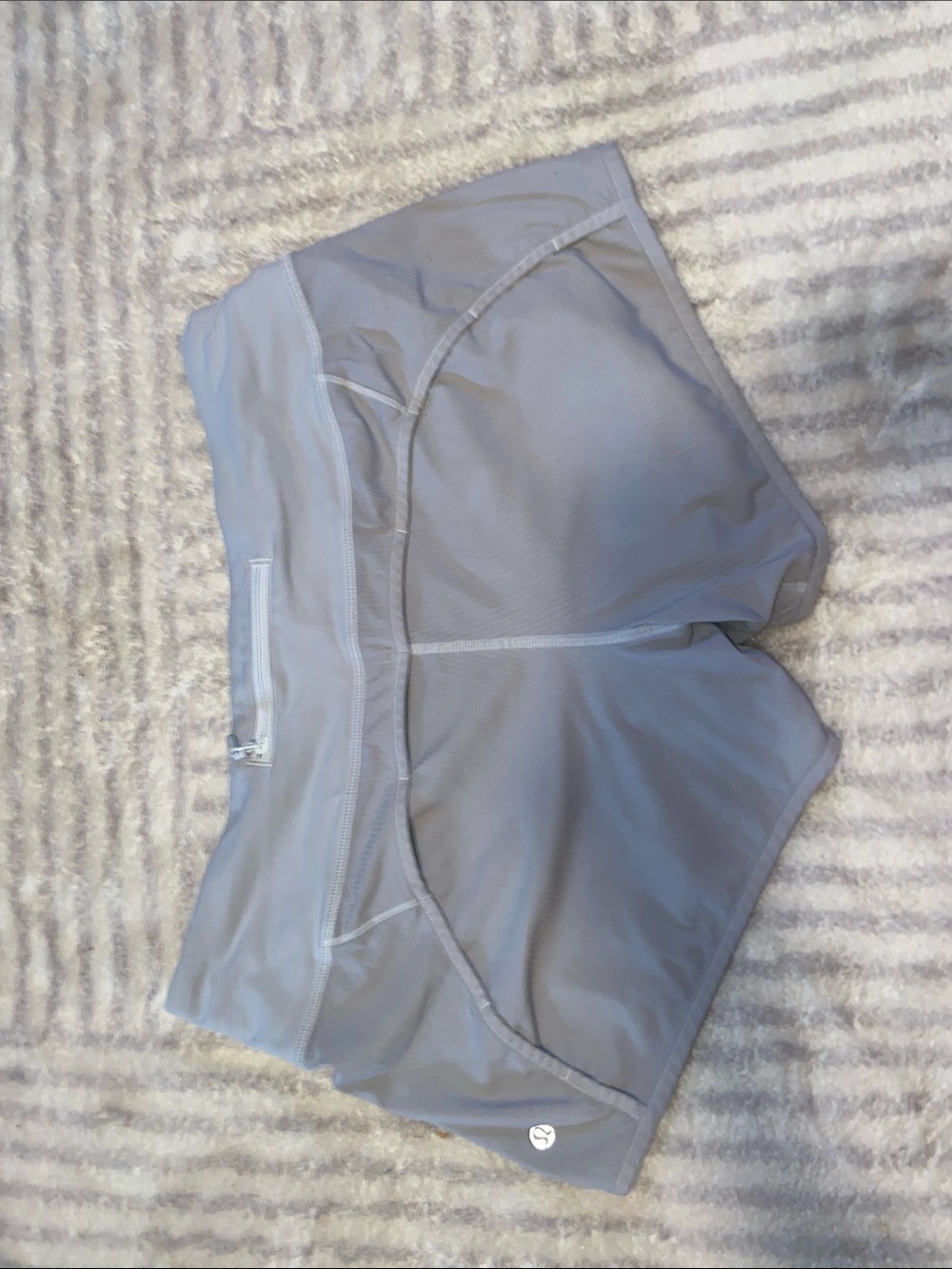 lululemon athletica Light Grey Running Shorts Size 8